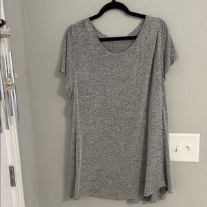 Lane Bryant Heather Gray Short Sleeve Top
